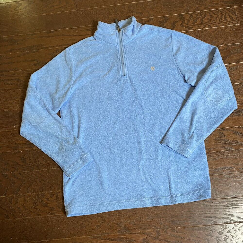DANIEL CREMIEUX LIGHT BLUE POLARTEC FLEECE 1/4 ZIP, Sz Med - Picture 8 of 9